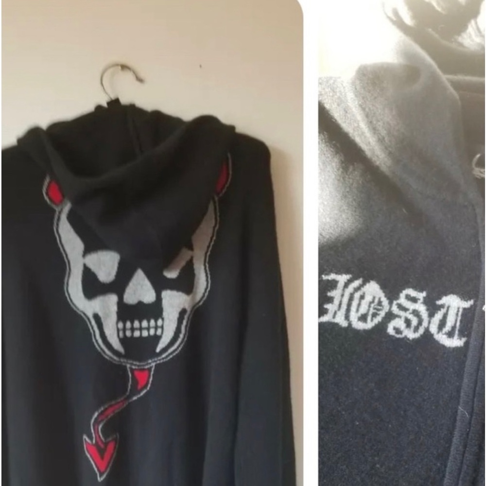 Amal Guessous genuine 100% Cashmere ladies medium-large hoodie .